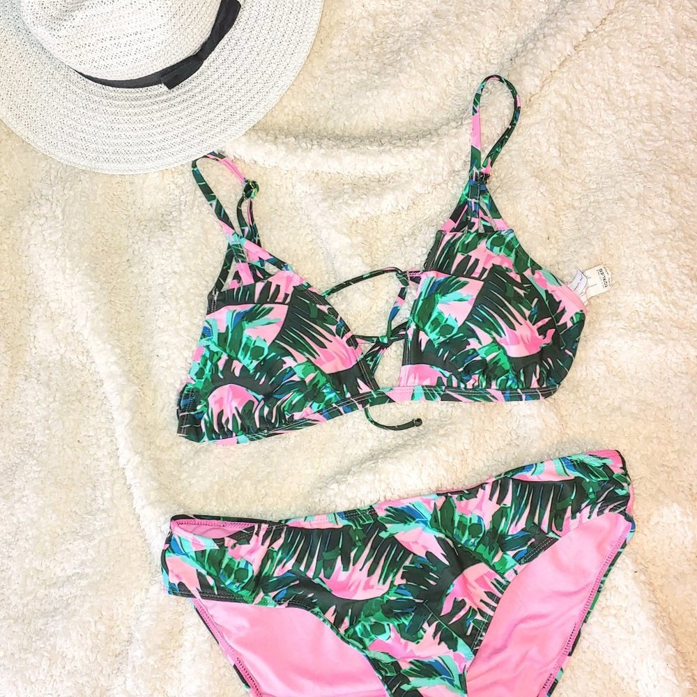 Ninety Five Tropical Print Bikini